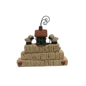 Blossom Bucket Signed Suzi "HOME SWEET HOME" blocks 3”X 3.75” Suzi Skoglund Sign